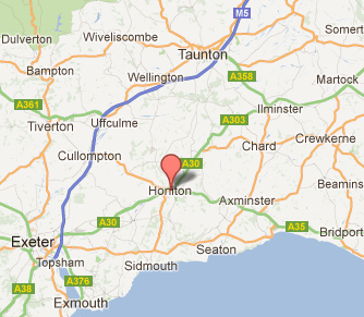 We are located in Honiton, East Devon, UK